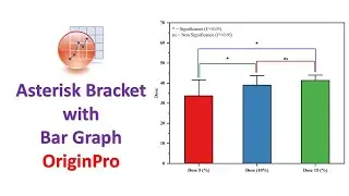 How to Create Asterisk Bracket with Bar Graph | How to Add Significance Values | OriginPro