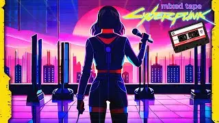 Cyberpunk Synthwave Music Outside a Party 🖭🎵 Mixed Tape Playlist 📻 Muffled // Slowed 📼
