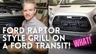 Ford Raptor Style Grill on a Ford Transit!? (How to install it!)