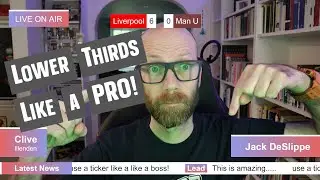 Add Lower Thirds during live stream in obs/streamlabs and others - Like a broadcast professional