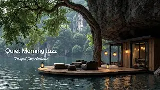 Quiet Morning Jazz Ambience By The Lake | Tranquil Jazz Music In Peaceful Resort For Deep Relaxing