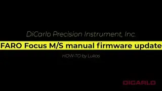 FARO Focus M/S series manual firmware update workflow
