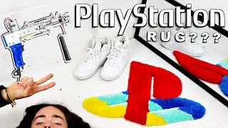 Tufting a CUSTOM PlayStation Rug