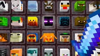 Minecraft'ta 24 Saatte Tüm MOBLARIN KAFASINI Topladım