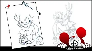 Learn How to Draw Halloween Donald Duck - Trick or Treat | Halloween Disney | Disney Drawing