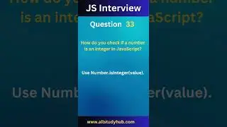 check integer in #javascript #allstudyhub #javascriptinterview #rap #youtubeshorts