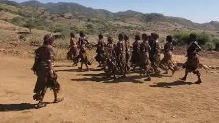 Hamar Tribes dancing perform on the bull jumping ceremony #hamer #omovalley #Ethiopia