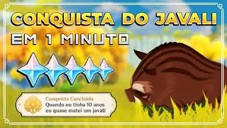 Genshin Impact: Conquista do Javali em 1 minuto!