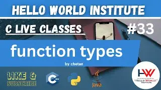 function types in c language ||  @helloworld_institute ​