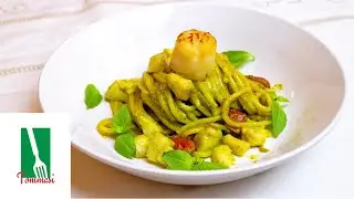 ПАСТА С МОРСКИМИ ГРЕБЕШКАМИ / PASTA CON CAPESANTE AL PESTO DI AGRUMI