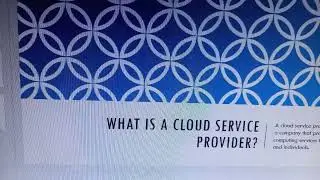 What is a cloud service provider