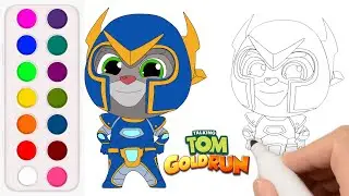 How to draw and color Talking Tom Gold Run - Hyper Tom#TomGoldRun#TalkingTomandFriends#HyperTom