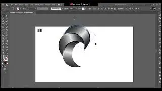 How to create Metalic logo design | illustrator tutorial | 3d logo design