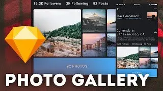 Photo Gallery UI • Sketchapp Tutorial / Sketch Tutorial