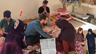 The doctor comes to examine Zahra to see if the baby is healthy. And Zahra's reaction to the doctor