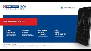Stock Recommendation – S P APPARELS LTD