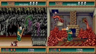 FULLSCREEN SEGA MEGADRIVE GENESIS Mega Splatterhouse Demo Namco 1988 ARCADE PORT SCORPION Cyberdous