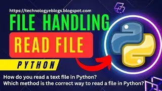 how to read text file in python | read() function in python | file handling 