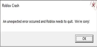 Roblox unexpected crash fix
