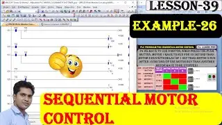 9. Sequential Moter control Using Timer in Mitsubishi PLC Programing | Timer comparison in plc |