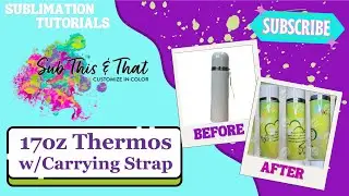 17oz.  Sublimation Thermos w/Carrying Strap