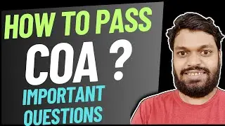 How To Pass COA Computer Organization And Architecture | COA Important Questions