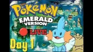🔴LIVE Pokemon Emerald Day 1