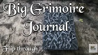 Handmade Grimoire / Book of Shadows / Dark journal flip through - no speaking