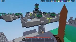 A solo match in Sky wars (roblox - Bed wars)