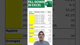 Fill down in 