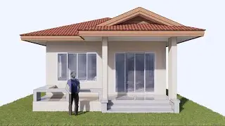 idea of ​​creating one-story house. 2 bedrooms, 1 bathroom