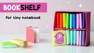 How to make a paper bookshelf - Paper shelf for tiny notebooks, origami furniture
