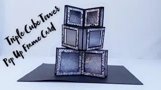 Triple Cube Tower - Pop Up Frame Card (part#1) | Scrapbook Card Ideas || Tutorial