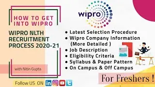 Wipro Recruitment Process 2020 | Wipro NLTH 2021 | Eligibility | Exam Pattern | Syllabus [Detailed]