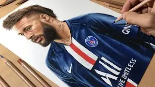 Drawing Neymar Jr (PSG) • Time Lapse