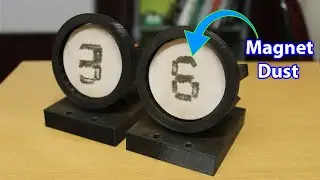 magnetic display making for clocks using black iron powder @roboticskanti