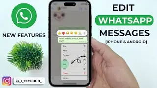 How to Edit Messages On Whatsapp | Whatsapp New Feature 2024