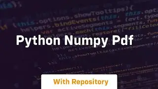 python numpy pdf