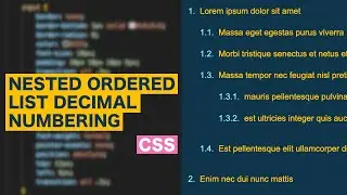 Style nested decimal numbering in ordered HTML list with CSS