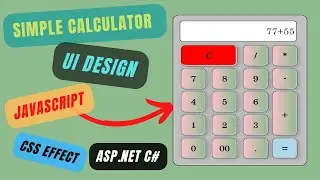 Simple working calculator || UI design || using css and javascript || 