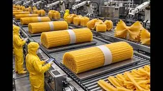 How Dry Pasta Is Made (Factory Process) | Semolina Mixing, Extrusion, Drying & Packaging