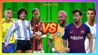 War of legends🤯| Old Legends VS New Legends (Maradona,Ronaldinho,R9 vs Messi,Ronaldo,Neymar)