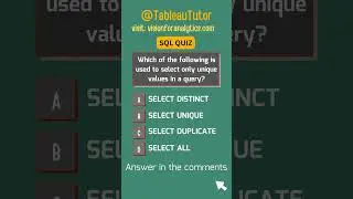 Test your SQL skills | SQL Multiple Choice Questions