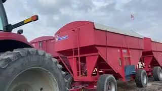 DELIVERING OUR SOY BEANS LOADING AND UNLOADING