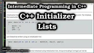 C++ Initializer Lists