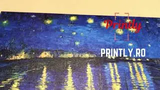 Van Gogh canvas Noapte instelata la Rhone video PRINTLY RO