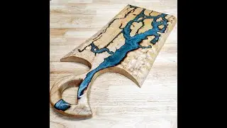 Making a figured maple fractal river epoxy resin charcutterie board