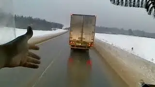 There's no such thing as bad weather. Long-distance trucking across Russia.