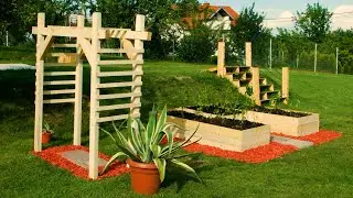 Bring Charm to Your Garden:Creative Wooden Upgrades #garden #woodworking #woodenart #garderningtips