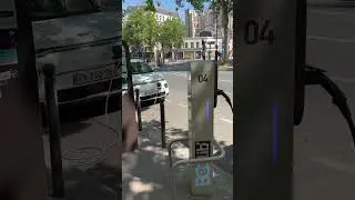 Electric car public charging station 